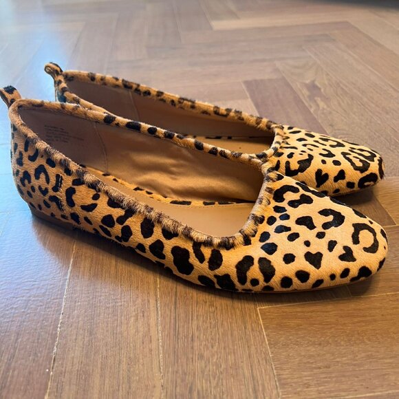 Aqua Leopard Print Flats - Picture 2 of 4